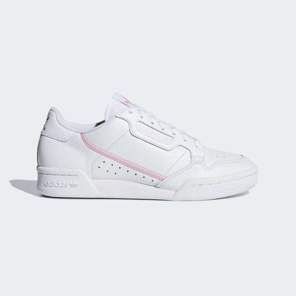 Adidas Women's Continental 80 Originals Shoes White/Pink Ireland G27722